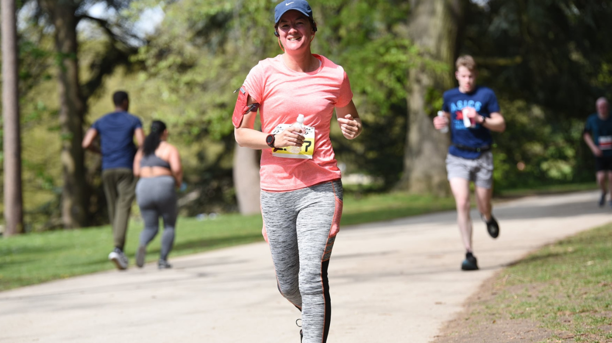 Franziska running a half-marathon