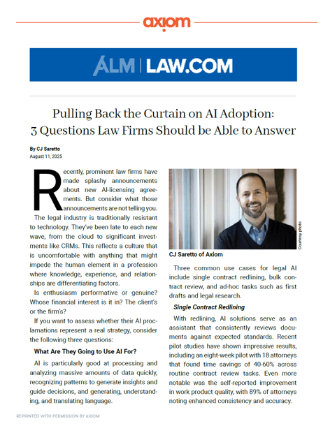 Law.com - AI for in-house legal teams