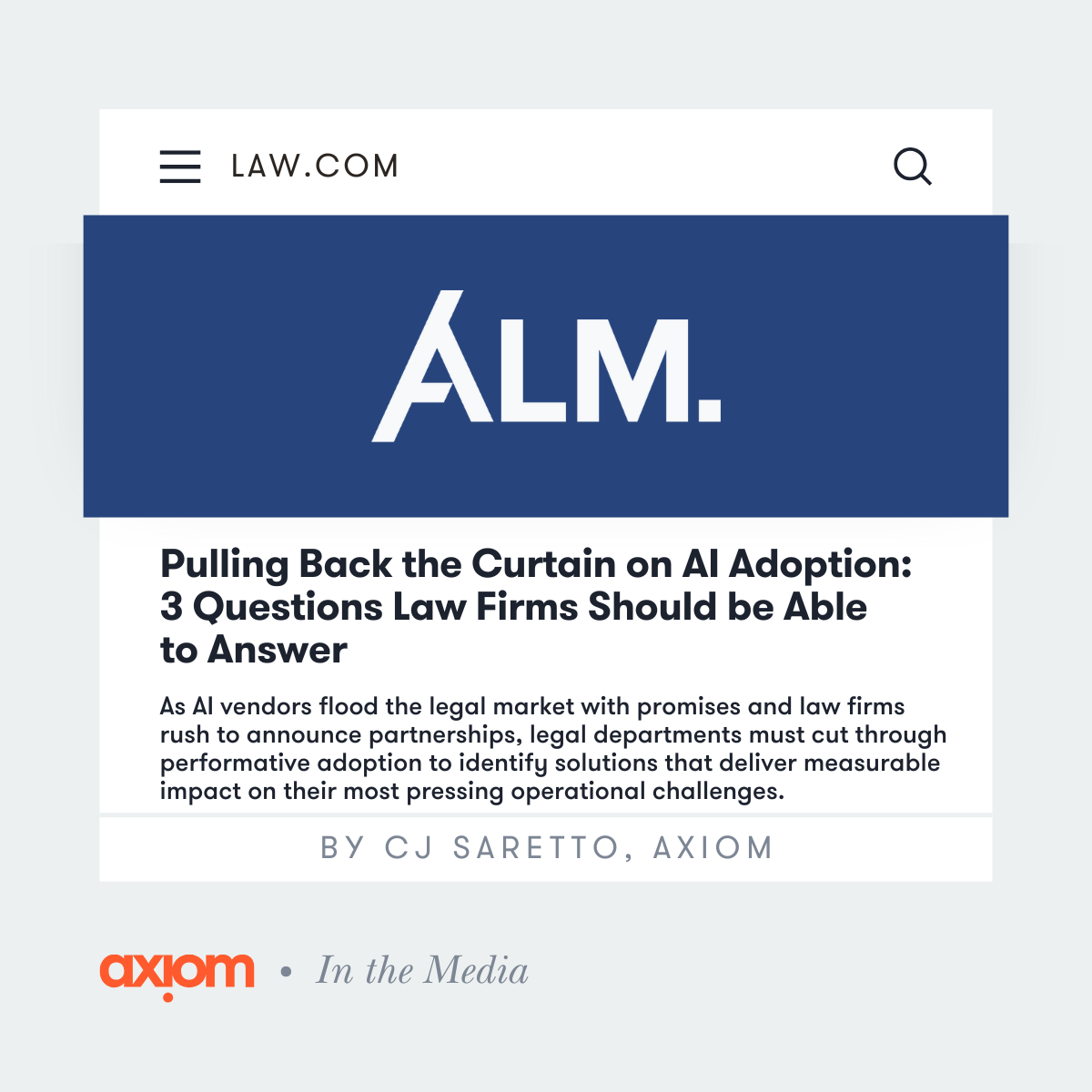 Screenshot of a Law.com article titled 